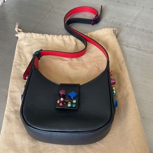 Christian louboutin Carasky hobo courones black leather bag $1890